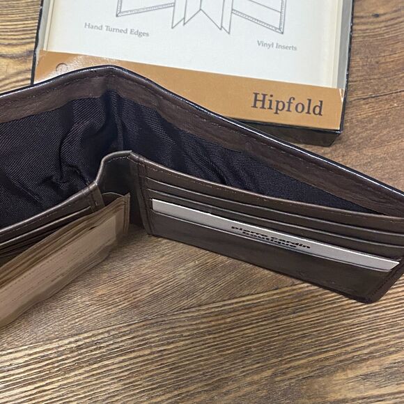 VTG Pierre Cardin Boutique Men Leather Hipfold Wallet Deadstock Gift Box NEW - Picture 11 of 13